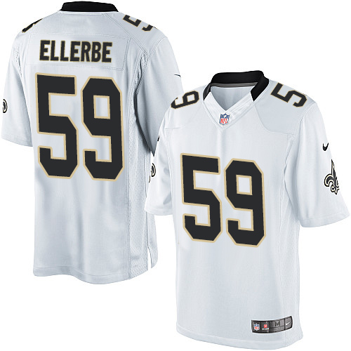 Youth Limited Dannell Ellerbe Nike Jersey White Road - #59 NFL New Orleans Saints